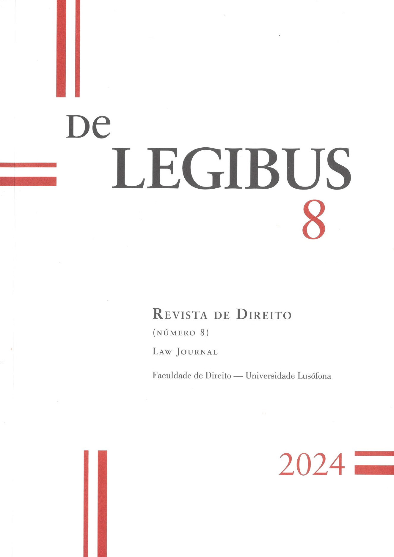 Capa de DE LEGIBUS 8